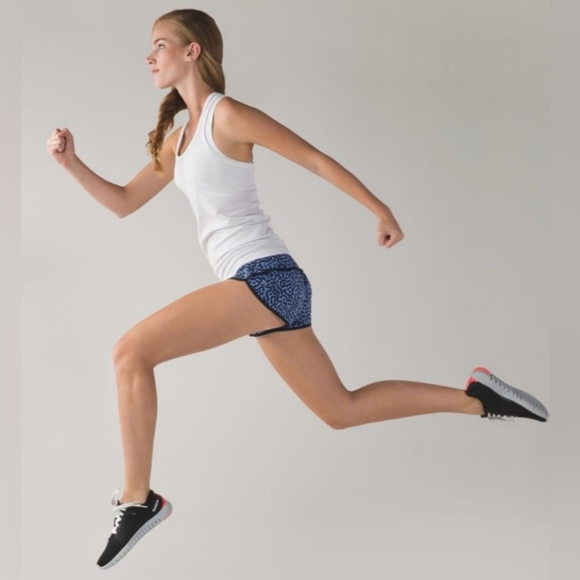 Lululemon RunSpeed Short 4-way Stretch Ace Spot Lullaby Black Sz6 - Picture 4 of 11